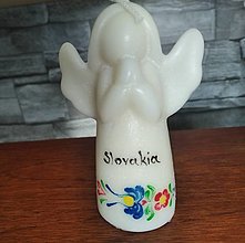 Sviečky - Suvenír Slovakia / folklórny anjel - 14337094_