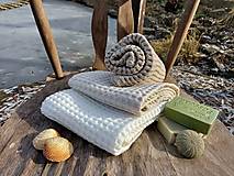 Úžitkový textil - Ľanové uteráky Latte Macchiato - 14338932_