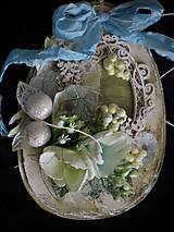 Dekorácie - Jarná dekorácia/pozdrav Veľkonočné vajíčko II - 14341602_