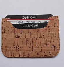 Peňaženky - Obal na kreditky - prírodný korok - 14343825_