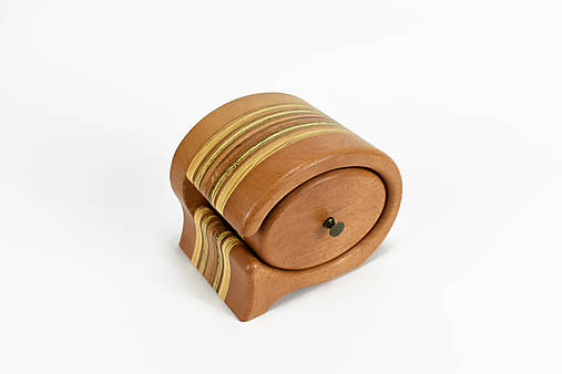  - Drevená šperkovnica - buk, preglejka (Bandsaw box) - 14343286_