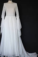 Šaty - Svadobné šaty v Boho štýle z bavlnenej krajky - 14343251_