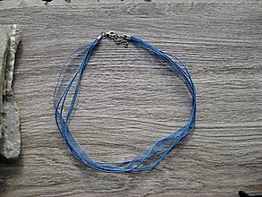 Komponenty - Viacvrstvová šnúrka na náhrdelník, 1 ks (modrá) - 14343667_