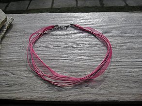 Komponenty - Viacvrstvová šnúrka na náhrdelník, 1 ks (ružová) - 14343683_