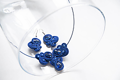Sady šperkov - Jemná modrá Luiza - šujtášový set - 14346216_