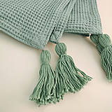 Úžitkový textil - Wafle osuška - lesná zelená - 14351150_