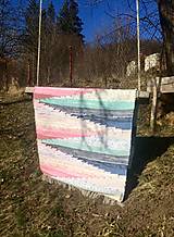 Úžitkový textil - Ružovo-modrý koberec s postupným vzorom - 14350145_