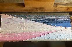 Úžitkový textil - Ružovo-modrý koberec s postupným vzorom - 14350149_