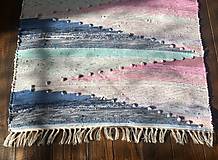 Úžitkový textil - Ružovo-modrý koberec s postupným vzorom - 14350155_