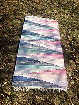 Úžitkový textil - Ružovo-modrý koberec s postupným vzorom - 14350157_