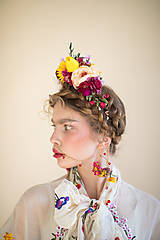Ozdoby do vlasov - Boho čelenka "Frida" - tulipán v záhrade - 14350731_