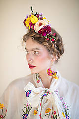Ozdoby do vlasov - Boho čelenka "Frida" - tulipán v záhrade - 14350738_