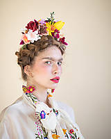 Ozdoby do vlasov - Boho čelenka "Frida" - tulipán v záhrade - 14350739_