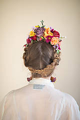 Ozdoby do vlasov - Boho čelenka "Frida" - tulipán v záhrade - 14350743_