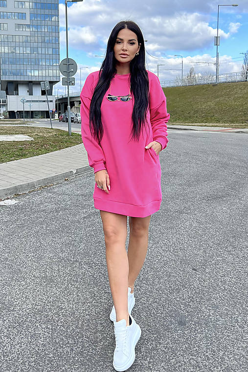 Mikiny - Mikinošaty BUBBLE GUM - 14348340_
