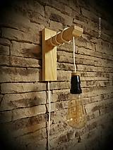 Svietidlá - Retro svietidlá s lanom-Smrek retro objímka-biely kábel a LED Vintage žiarovka - 14351441_