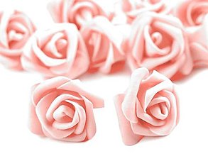 Iný materiál - dekoračné penové ruže 3cm (Ružová) - 14348201_