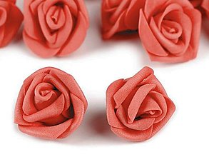 Iný materiál - dekoračné penové ruže 3cm (Červená) - 14348203_