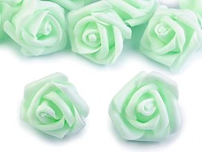 Iný materiál - dekoračné penové ruže 3cm (Zelená) - 14348225_