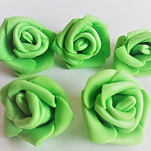 Iný materiál - dekoračné penové ruže 3cm (Zelená) - 14348248_