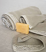 Úžitkový textil - Ľanový uterák - 14350504_