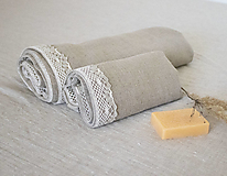 Úžitkový textil - Ľanový uterák - 14350511_