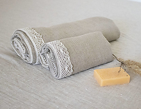 Úžitkový textil - Ľanový uterák - 14350511_
