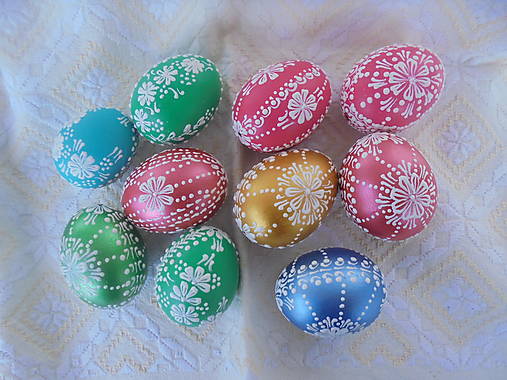 Dekorácie - Kraslice maľované horúcim voskom - 14350482_