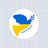 Iné doplnky - Mír pro Ukrajinu / samolepka na podporu Ukrajiny - 14348439_