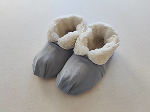 Ponožky, pančuchy, obuv - Vlnienka Barefoot Merino wool Slippers / Capačky 100% ovčia vlna Baranček šedé - 14353011_