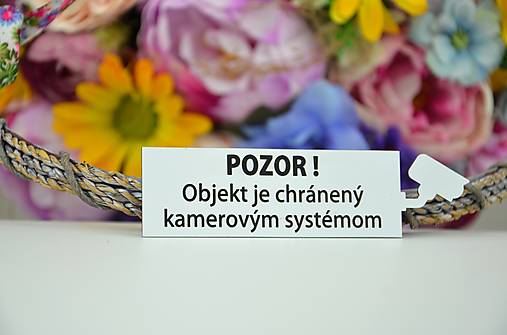 Tabuľky - Pozor! Objekt chránený kamerovým systémom - 14352473_