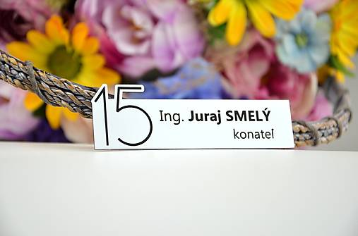 Tabuľky - Menovka na dvere: S číslom domu - 14352899_