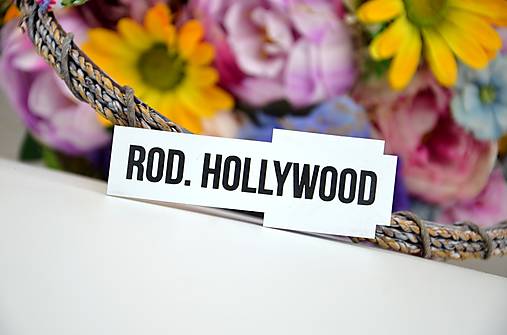 Tabuľky - Menovka na dvere: Hollywood - 14353113_