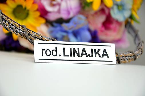 Tabuľky - Menovka na dvere: Linajka - 14353219_