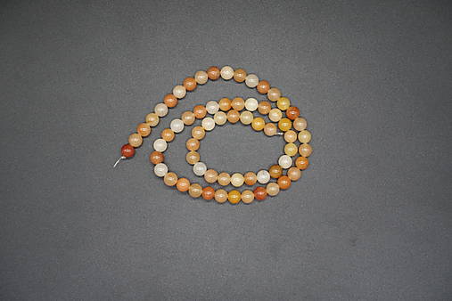 Minerály - Nefrit ("jadeit") topázový 4-6-8-10-12 (65ks (6mm)) - 14352538_