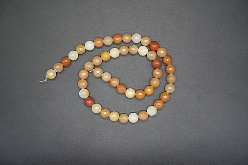 Minerály - Nefrit ("jadeit") topázový 4-6-8-10-12 (49ks (8mm)) - 14352542_