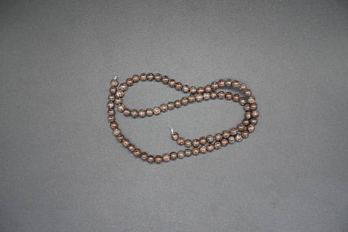 Minerály - Obsidián hnedý vločkový 4-6-8-10-12 (84ks (4mm)) - 14353147_