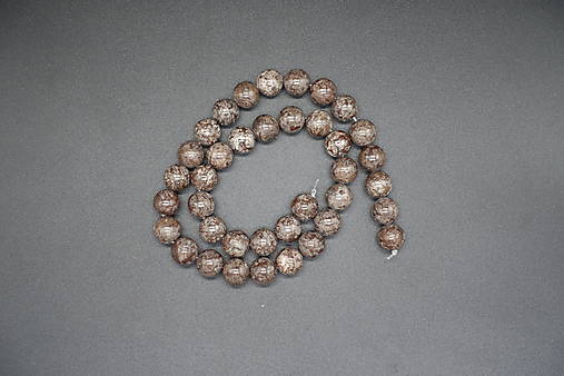 Minerály - Obsidián hnedý vločkový 4-6-8-10-12 (38ks (10mm)) - 14353157_