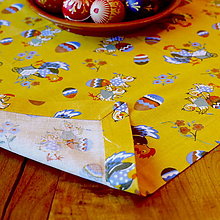 Úžitkový textil - Veľkonočný malý obrus so sliepkami - 14352409_