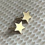 Náušnice - Star AG925 Gold Plated Stud Earrings / Náušnice Hviezdy AG925 pozlatené - 14355761_