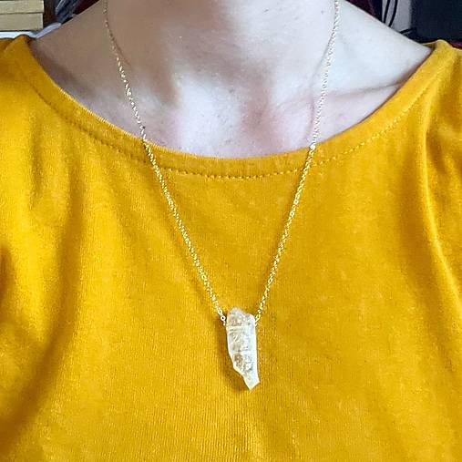 Citrine Golden Necklace / Náhrdelník s citrínom