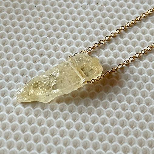 Citrine Golden Necklace / Náhrdelník s citrínom