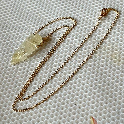 Citrine Golden Necklace / Náhrdelník s citrínom