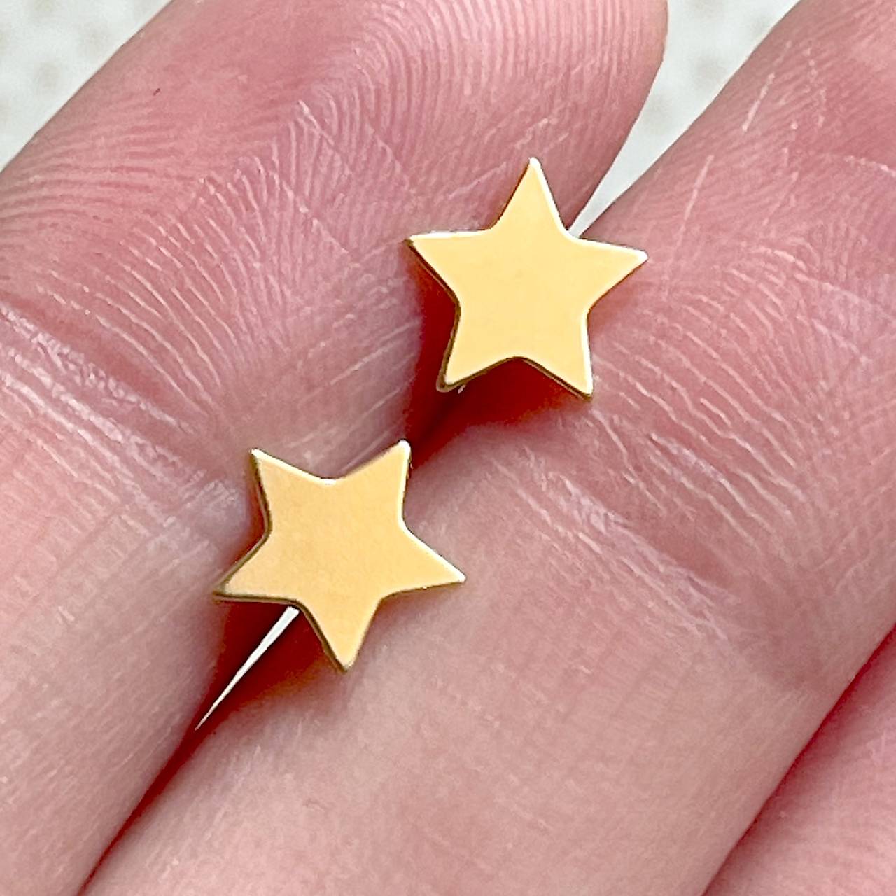 Star AG925 Gold Plated Stud Earrings / Náušnice Hviezdy AG925 pozlatené