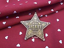 Detské doplnky - odznak na karneval -šerif - 14355284_