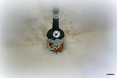 Nádoby - dekoračná fľaša Vlčie maky - 14356779_