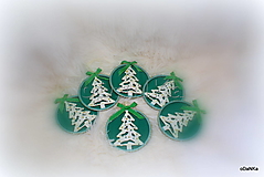 Dekorácie - vianočné medailónky Stromček - 14356964_