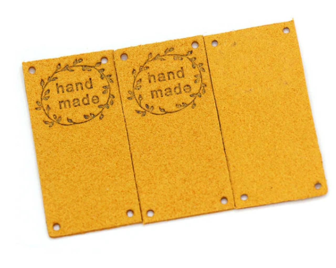NT101 Koženková nášivka Handmade 5 x 2,5 cm (5.)