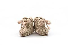 Detské topánky - VÝPREDAJ! Béžové papučky zimné EXTRA FINE - 14356354_