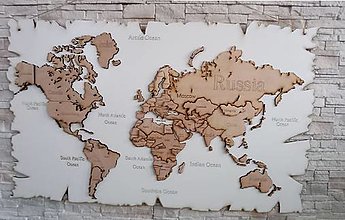 Dekorácie - Mapa sveta - 14358040_